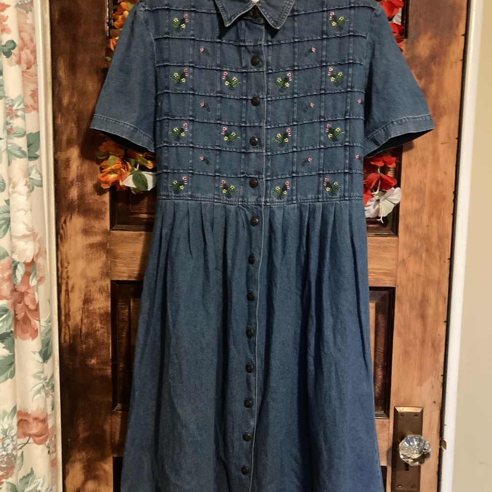 Cottagecore Embroidered Dress